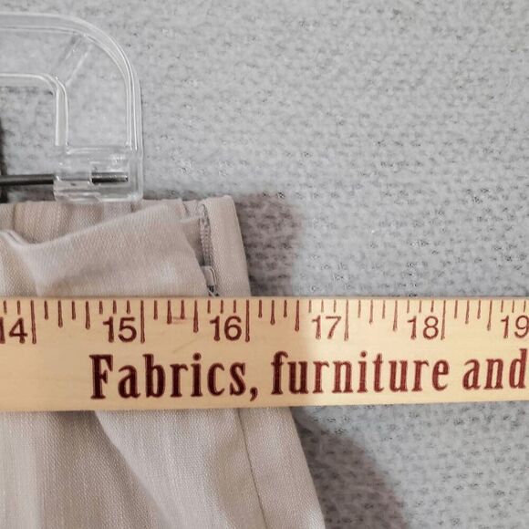 J Jill Love Linen Women's Side Zip Stone Buttons Ankel Cropped Pants M - Picture 5 of 7